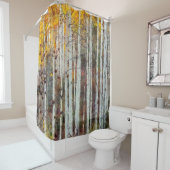 Misty Birch Forest Douchegordijn (In situ)