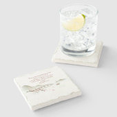 Misty Blossom Crossing Bible Verse Keramische Tege Stenen Onderzetter (Zijkant)