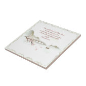 Misty Blossom Crossing Bible Verse Keramische Tege Tegeltje (Zijkant)
