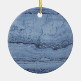 Misty Blue abstract graniet marmer Keramisch Ornament