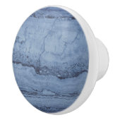 Misty Blue abstract graniet marmer Keramische Knop (Rechts)