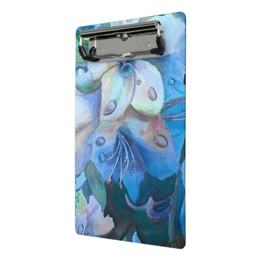 Misty Blue Azaleas in Waterverf Mini Klembord (Angled2)