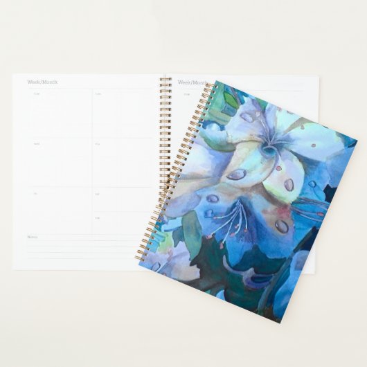 Misty Blue Azaleas in Waterverf Planner (Display)