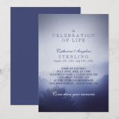 Misty Blue Bossen | Een viering van het leven Kaart (Voorkant / Achterkant)