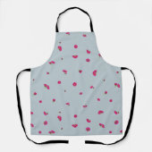 Misty Blue Deep Pink Cosmos Floral Pattern Schort (Voorkant)