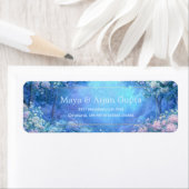 Misty Blue Enchanted Forest Gold Frame Etiket (Insitu)