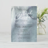 Misty Blue Grey Ocean Waterverf Vrijgezellenfeest Kaart (Staand voorkant)