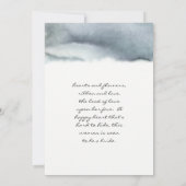 Misty Blue Grey Ocean Waterverf Vrijgezellenfeest Kaart (Achterkant)
