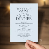 Misty Blue Happily Ever After Dinner Bruiloft Kaart