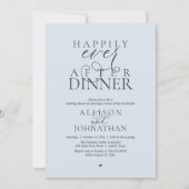 Misty Blue Happily Ever After Dinner Bruiloft Kaart (Voorkant)