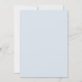 Misty Blue Happily Ever After Dinner Bruiloft Kaart (Achterkant)