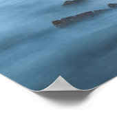 Misty blue long exposure of rocks in zee poster (Hoek)