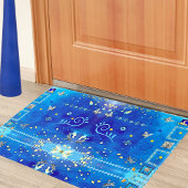 Misty Blue Mexican Art Luxury Decor Deurmat