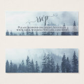 Misty Blue Mountains Wedding RSVP Online Kaart (Voorkant /achterkant)
