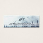 Misty Blue Mountains Wedding RSVP Online Kaart (Voorkant)