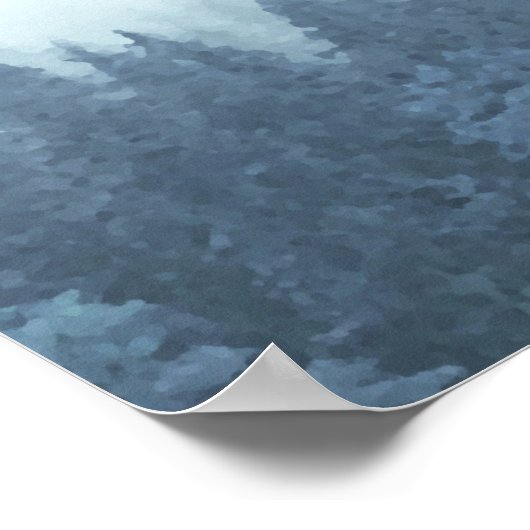 Misty Blue Pine Forest Alfabetical Seating Chart Poster (Hoek)