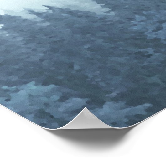 Misty Blue Pines 15 Table Wedding Seating Chart Poster (Hoek)