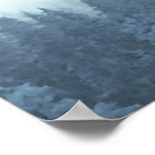 Misty Blue Pines 5 Table Wedding Seding Chart Poster (Hoek)