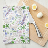 Misty Blue Snow White Kitchen Towel Theedoek (Quarter Fold)