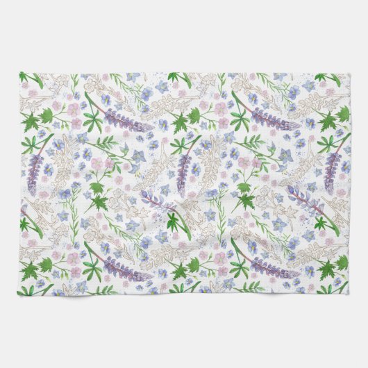 Misty Blue Snow White Kitchen Towel Theedoek (Horizontaal)