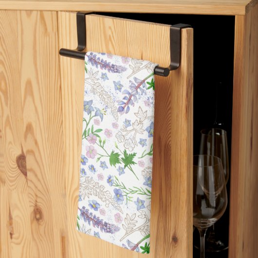 Misty Blue Snow White Kitchen Towel Theedoek (Derde Gevouwen)