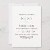 Misty Blue Waterverf Wedding Invitation Elegant Kaart (Voorkant)
