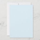 Misty Blue Weide Boog Bruiloft Kaart (Achterkant)