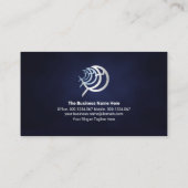 Misty Blue Zee Grunge Silver Yacht Game Vist Visitekaartje (Achterkant)