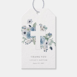 Misty Blues Doop Doop Bedankt Gift Label Cadeaulabel