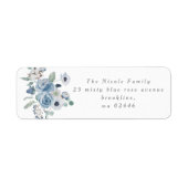Misty Blues Return Address Labels (Voorkant)