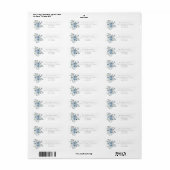 Misty Blues Return Address Labels (Full Sheet)