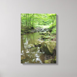 Misty Bos Canvas Wandkunst | Serene Natuur Afdruk