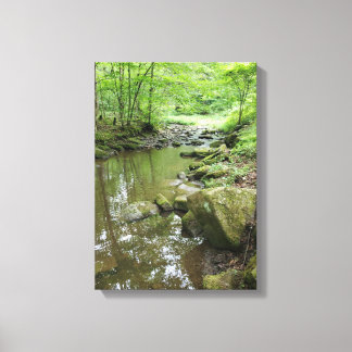 Misty Bos Canvas Wandkunst | Serene Natuur Afdruk