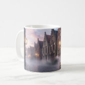 Misty Bruges Lantaarn Glow Droomlandschap Mok (Voorkant links)