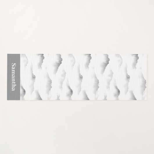 Misty Brushstroke Texture Zen Ink Yogamat (Voorkant (horizontaal))