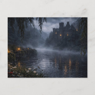 Misty Castle Lake Ansichtkaart Briefkaart