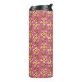 Misty Charm Bloemen Thermische Tumbler Thermosbeker (Gedraaid links)
