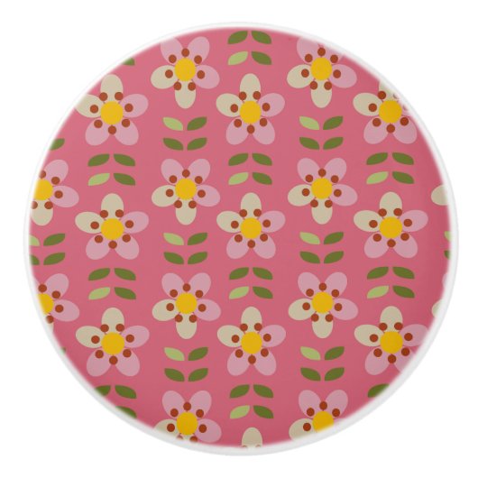 MISTY CHARM - Floral keramische knop (Voorkant)