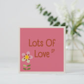 MISTY CHARM - Moederdag Floral Invitation Kaart (Staand voorkant)