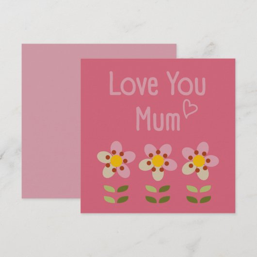 MISTY CHARM - Moederdag Floral Invitation Kaart (Voorkant / Achterkant)