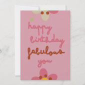 MISTY CHARM - Verjaardag Bloemenuitnodiging Kaart (Voorkant)