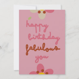 MISTY CHARM - Verjaardag Bloemenuitnodiging Kaart