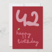 MISTY CHARM - Verjaardag Bloemenuitnodiging Kaart (Voorkant)