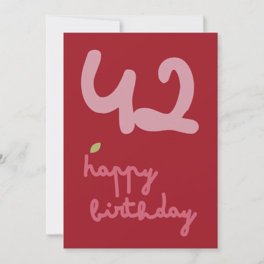 MISTY CHARM - Verjaardag Bloemenuitnodiging Kaart (Voorkant)