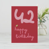 MISTY CHARM - Verjaardag Bloemenuitnodiging Kaart (Staand voorkant)