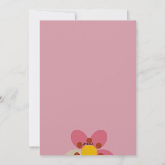 MISTY CHARM - Verjaardag Bloemenuitnodiging Kaart (Achterkant)