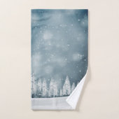 Misty Christmas Bergen en Bomen Handdoek badset (Handdoek)