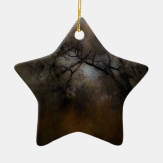 Misty Cottonwoods Keramisch Ornament (Voorkant)