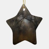 Misty Cottonwoods Keramisch Ornament (Links)