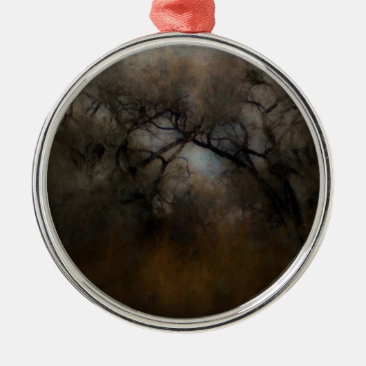 Misty Cottonwoods Metalen Ornament (Voorkant)